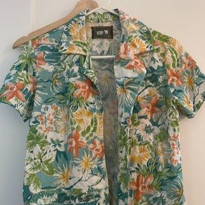 Reformation Floral Linen Shirt